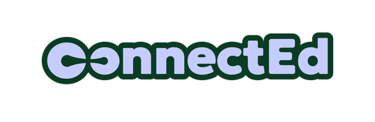 ConnectEd Logo - Lilac w Forest green bakcground
